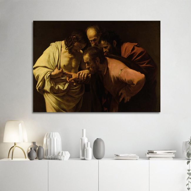 Canvas print The Doubting Thomas Caravaggio Framed canvas View 1