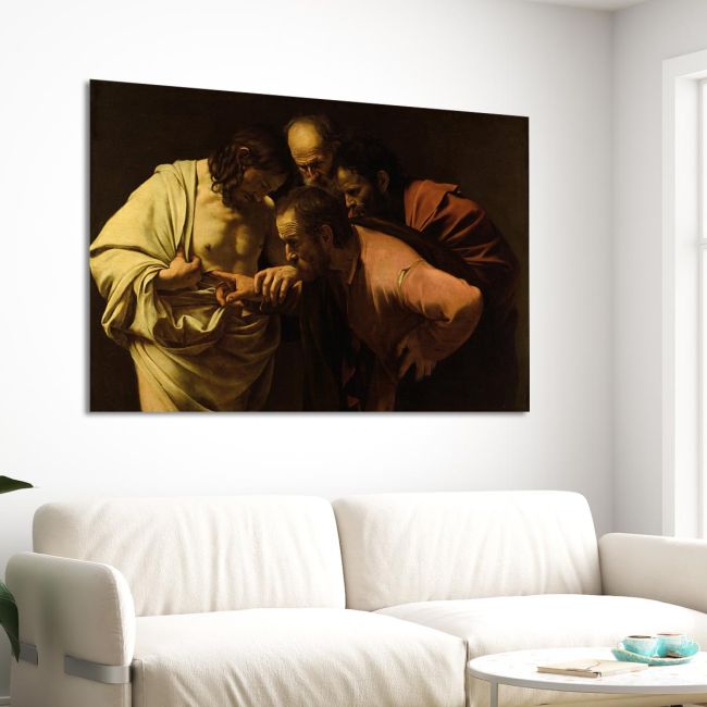 Canvas print The Doubting Thomas Caravaggio Framed canvas View 3