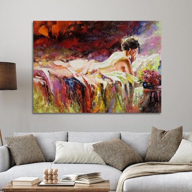 Canvas print   Half nude girl portrait Framed canvas View 1