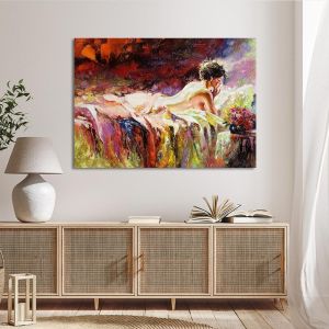 Canvas print   Half nude girl portrait Framed canvas View 1 2