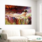 Πίνακας σε καμβά Half nude girl portrait Καμβάς τελαρωμένος Όψη 3