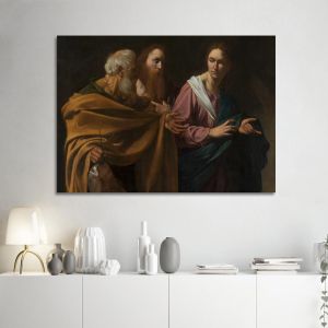Πίνακας ζωγραφικής Το κάλεσμα των Αποστόλων Παύλου και Ανδρέα Caravaggio Καμβάς τελαρωμένος Όψη 1