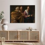 Canvas print The Calling of the Apostles Peter and Andrew Caravaggio Framed canvas View 2