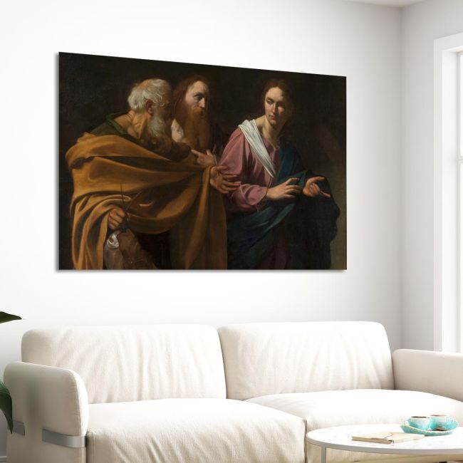 Canvas print The Calling of the Apostles Peter and Andrew Caravaggio Framed canvas View 3