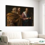 Canvas print The Calling of the Apostles Peter and Andrew Caravaggio Framed canvas View 3