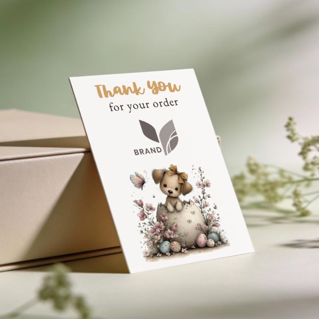 Thank You Card Custom Design vertical