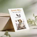 Πασχαλινά Thank You Card, Puppy egg, προσωποποιημένα