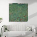 Πίνακας ζωγραφικής Flowering poppies Klimt G. Καμβάς τελαρωμένος Όψη 1