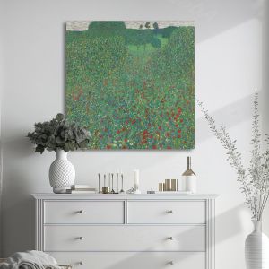 Canvas print Flowering poppies Klimt G Framed canvas View 1 2