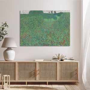Canvas print Flowering poppies horizontal Klimt Gustav Framed canvas View 1 2