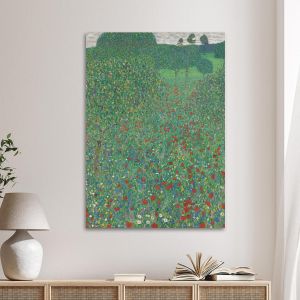 Canvas Flowering poppies vertical Klimt G. Framed canvas View 1