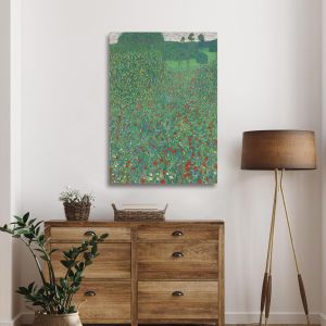 Canvas Flowering poppies vertical Klimt G. Framed canvas View 1 2