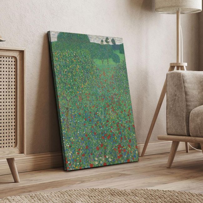 Canvas Flowering poppies vertical Klimt G. Framed canvas View 4