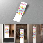 Window sticker Easter Offers, vertical Banner, art 1