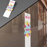 Αυτοκόλλητο βιτρίνας Πασχαλινές Προσφορές, κάθετο Banner, art 1