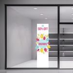 Window sticker Easter Offers, vertical Banner, art 1