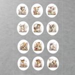 Egg Stickers fantastic Easter animals art1 set of 12 pcs. A5  15x21 View 2