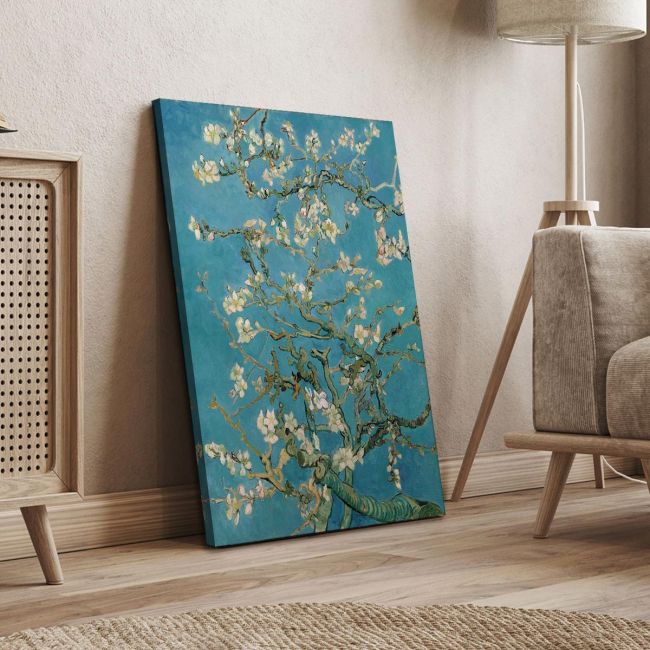 Πίνακας ζωγραφικής Blossoming almond tree κάθετο Vincent van Gogh Καμβάς τελαρωμένος Όψη 4