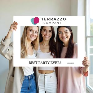 Πλαίσιο φωτογραφίας party Photo prop προσωποποιημένο οριζόντιο Ξύλο mdf λευκό 3 mm Όψη 1 2