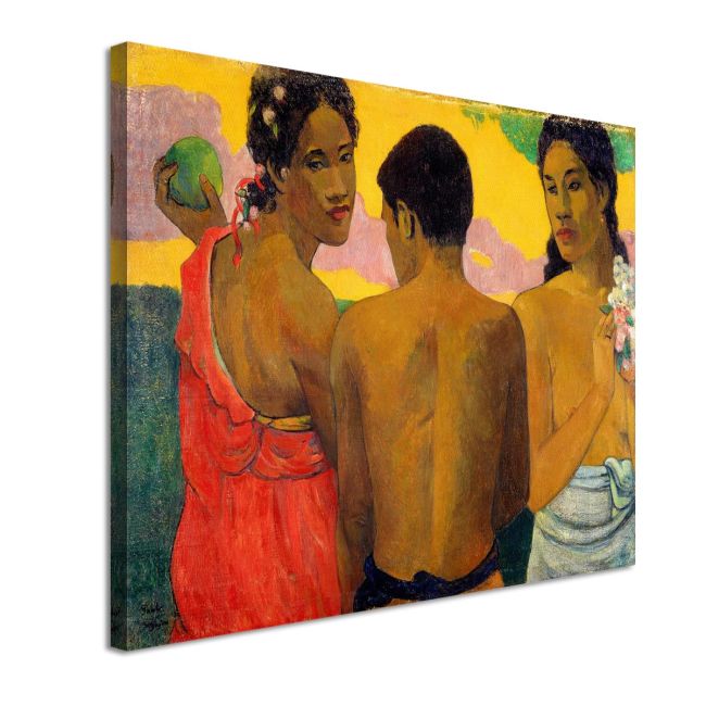 Πίνακας ζωγραφικής Three Tahitians Gauguin P. Καμβάς τελαρωμένος Όψη 4