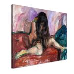 Πίνακας ζωγραφικής Weeping nude Munch Καμβάς τελαρωμένος Όψη 4