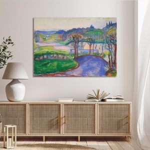 Πίνακας ζωγραφικής Spring landscape Munch Καμβάς τελαρωμένος Όψη 1 2