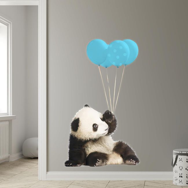Wall sticker Blue elephant and Ballon View 2