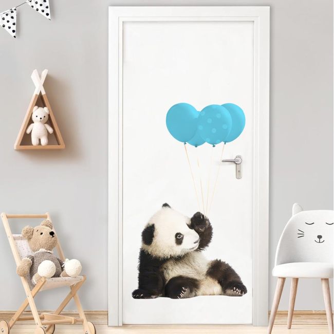 Wall sticker Blue elephant and Ballon View 3