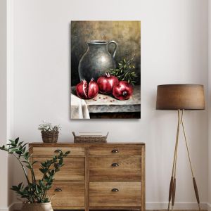 Canvas print Pomegranates with jug Framed canvas View 1 2