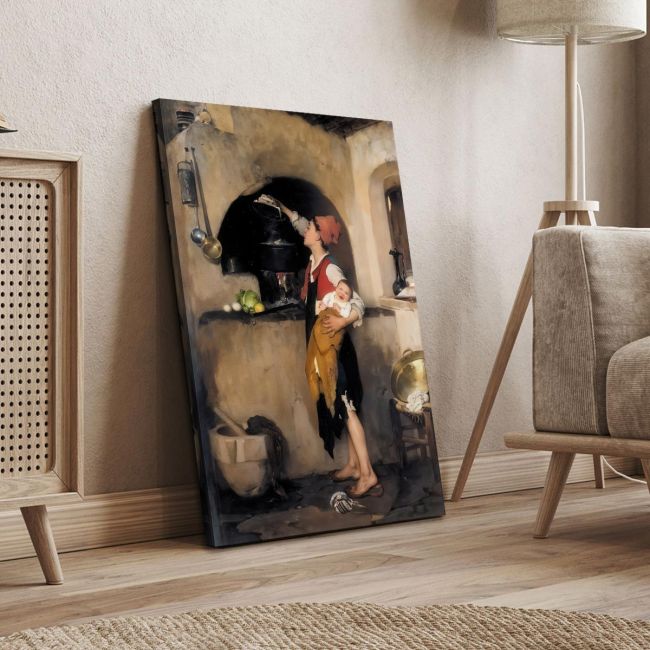 Canvas print  In the kitchen Litras Framed canvas View 4