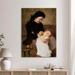 The Naughty Grandson - G. Iakovidis Canvas Print Framed canvas View 1