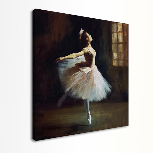 Πίνακας ζωγραφικής Ballerina Dega style Καμβάς τελαρωμένος Όψη 5