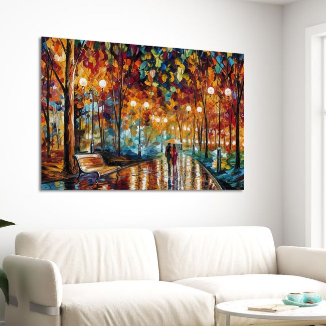 Canvas print Rain reflections I