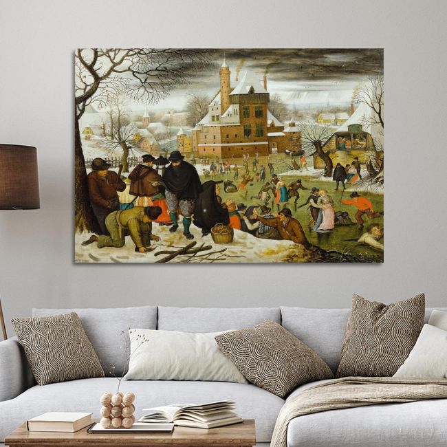 Canvas print The winter, Breugel P.
