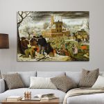 Canvas print The winter, Breugel P.