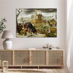 Canvas print The winter, Breugel P.