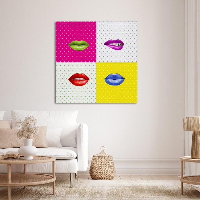 Canvas print Pop art lips