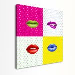 Πίνακας σε καμβά Pop art lips