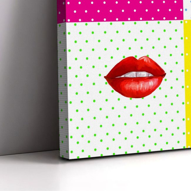 Canvas print Pop art lips
