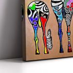 Πίνακας σε καμβά Pop art zebras Καμβάς τελαρωμένος Όψη 5
