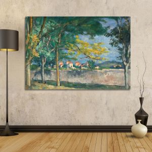 The road, the old wall, Cezanne P. - Πίνακας σε Καμβά