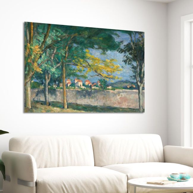 Canvas print The road, the old wall, Cezanne P.