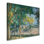 Canvas print The road, the old wall, Cezanne P.
