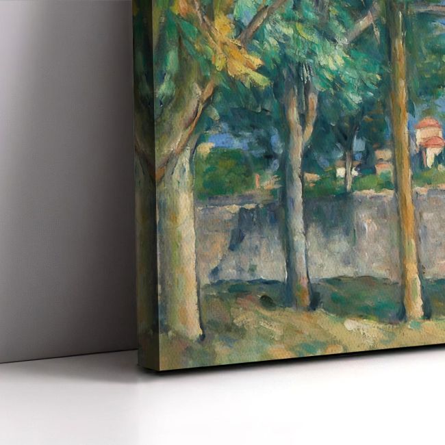 The road, the old wall, Cezanne P. - Πίνακας σε Καμβά
