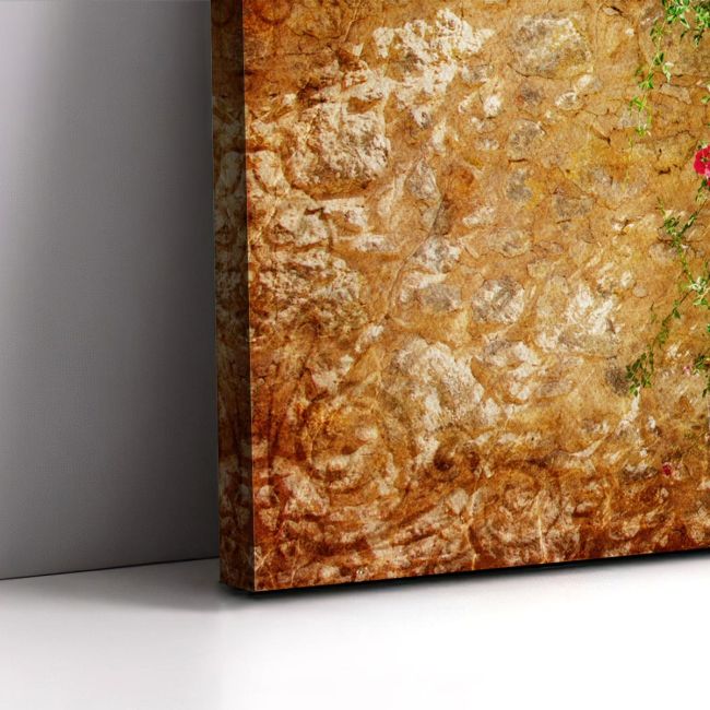 Old house with green door – Πίνακας σε Καμβά