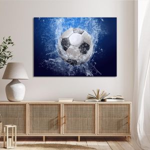 Canvas print Splashing football 2