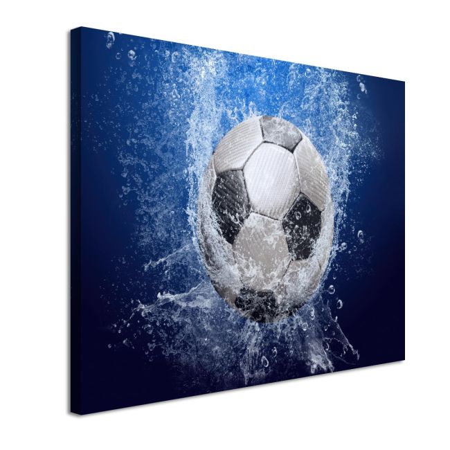 Canvas print Splashing football