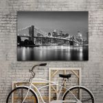 Canvas print New York city grayscale
