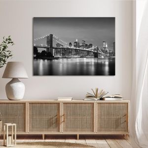Canvas print New York city grayscale 2