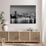 Canvas print New York city grayscale